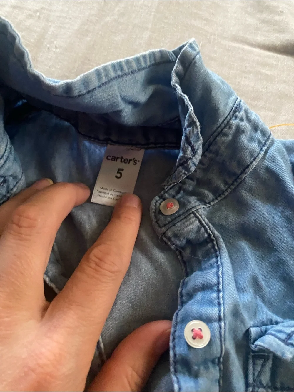 Carter's Girls' Denim Blue‎ Shirt Dress